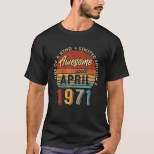 Camiseta Impresionante Desde Abril De 1971 Vintage 51º Cump
