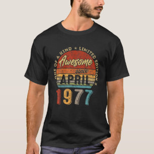 Camiseta Impresionante Desde Abril De 1977 Vintage 45º Cump