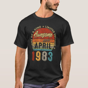 Camiseta Impresionante desde abril de 1983 Vintage cumpleañ