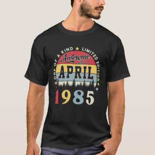 Camiseta Impresionante desde abril de 1985 Vintage Retro Bi