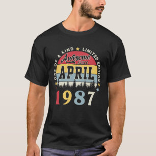 Camiseta Impresionante desde abril de 1987 cumpleaños retro