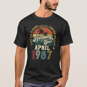 Camiseta Impresionante desde abril de 1987 Vintage cumpleañ