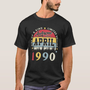 Camiseta Impresionante desde abril de 1990 cumpleaños retro