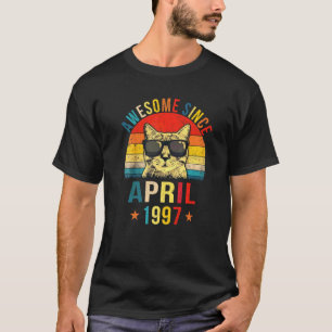 Camiseta Impresionante desde abril de 1997 25º gato por cum