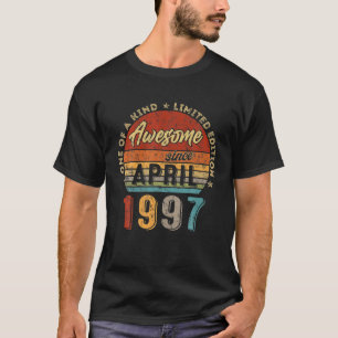Camiseta Impresionante Desde Abril De 1997 Vintage 25º Cump