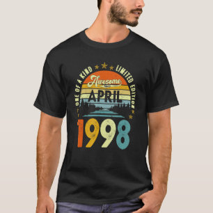 Camiseta Impresionante desde abril de 1998 Vintage cumpleañ