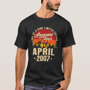 Camiseta Impresionante desde abril de 2007 Vintage 15 cumpl