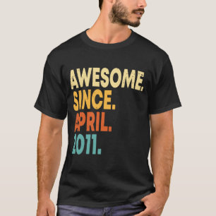 Camiseta Impresionante desde abril de 2011 12º cumpleaños n