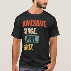 Camiseta Impresionante desde abril de 2017 Cumpleaños 6 Dec