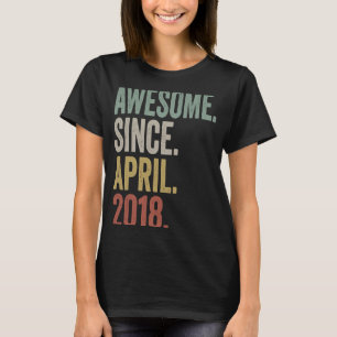 Camiseta Impresionante desde abril de 2018 5º cumpleaños 5 