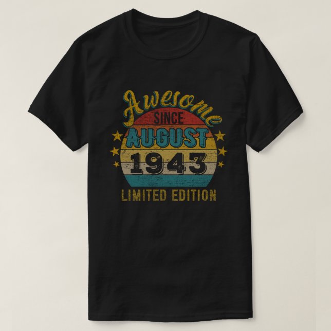 Camiseta impresionante desde agosto de 1943 edición limitad (Diseño del anverso)