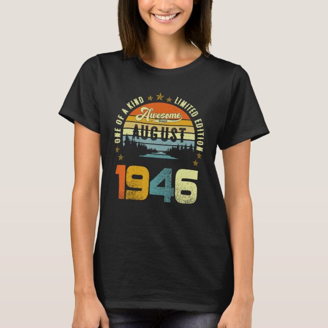 Camiseta Impresionante Desde Agosto De 1946 Uno De Tipo 1 (Anverso)