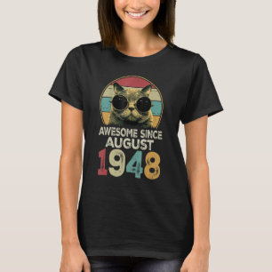 Camiseta Impresionante desde agosto de 1948 75 años de edad