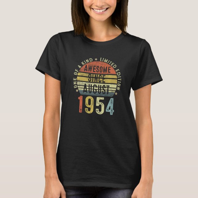 Camiseta Impresionante desde agosto de 1954 68 años de edad (Anverso)