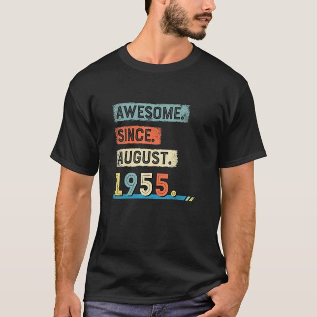 Camiseta Impresionante desde agosto de 1955 Hombres de cump (Anverso)