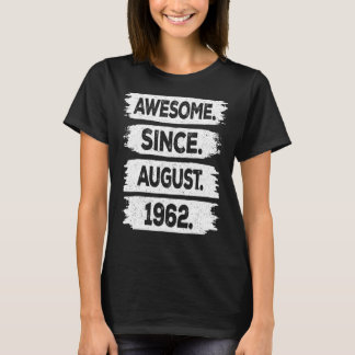 Camiseta Impresionante desde agosto de 1962 61 años de edad