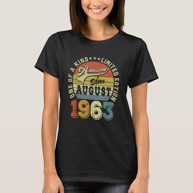 Camiseta Impresionante desde agosto de 1963 59 años de edad (Anverso)