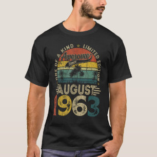 Camiseta Impresionante desde agosto de 1963 Vintage Men 60t