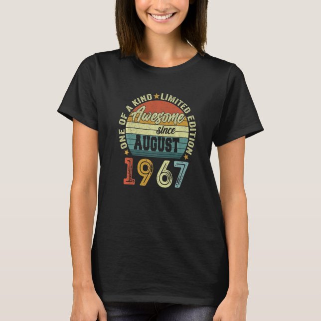 Camiseta Impresionante desde agosto de 1967 55 años de edad (Anverso)