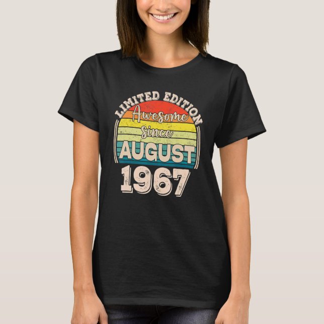 Camiseta Impresionante desde agosto de 1967 nacido en agost (Anverso)