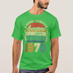 Camiseta Impresionante desde agosto de 1970 52 años de edad