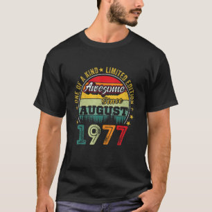 Camiseta Impresionante desde agosto de 1977 45 años de edad