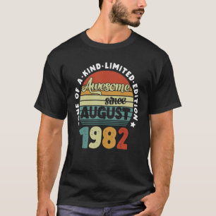 Camiseta Impresionante desde agosto de 1982 40 años de edad