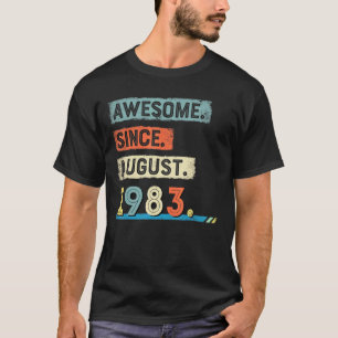 Camiseta Impresionante desde agosto de 1983 Hombres de cump