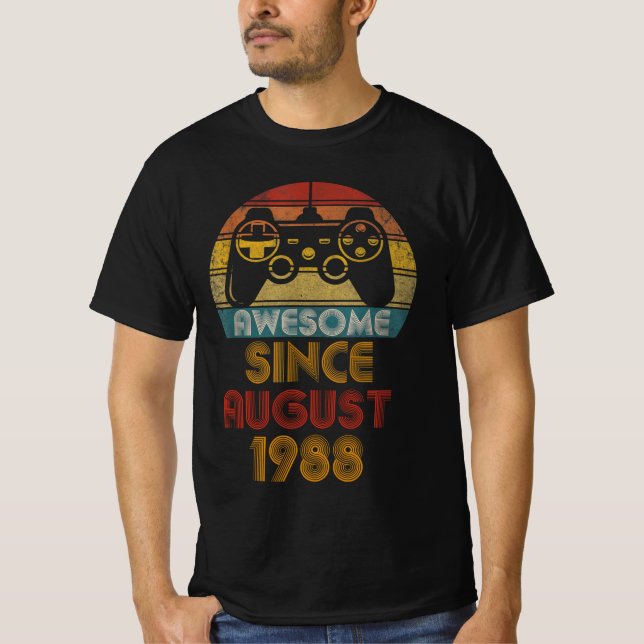 Camiseta Impresionante desde agosto de 1988, feliz jugador  (Anverso)