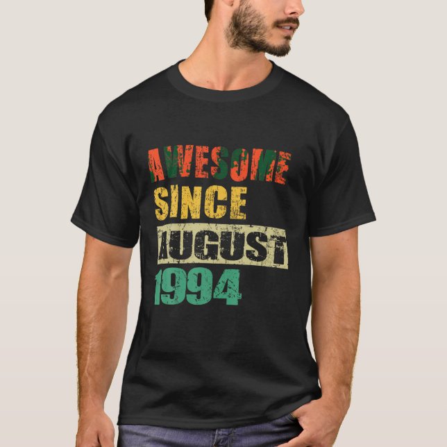Camiseta Impresionante desde agosto de 1994 30 años de edad (Anverso)