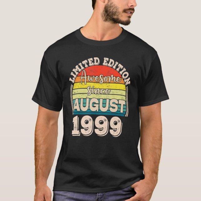 Camiseta Impresionante desde agosto de 1999 Nacido en Agost (Anverso)