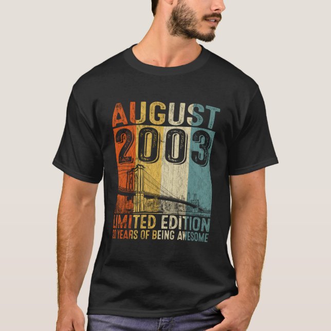 Camiseta Impresionante Desde Agosto De 2003 Hombres De Rega (Anverso)