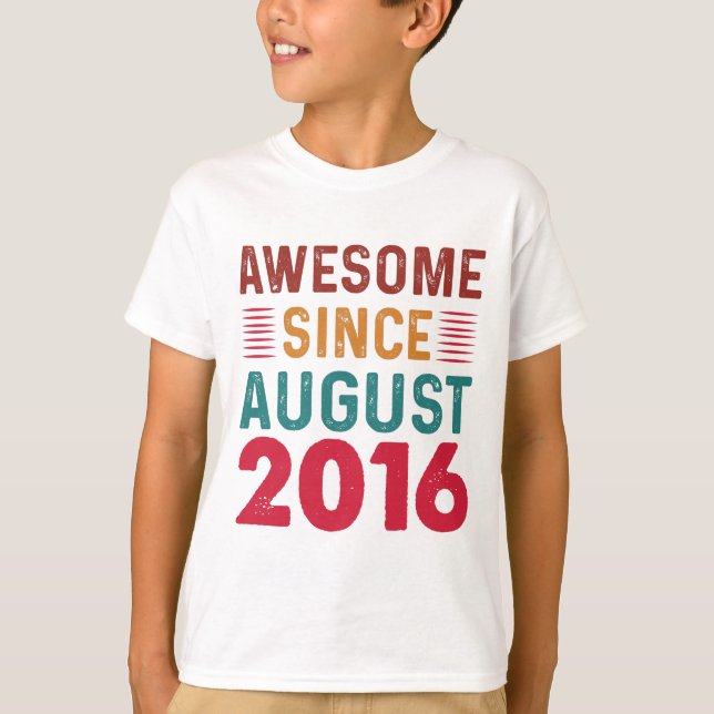 Camiseta Impresionante desde agosto de 2016 cumpleaños vint (Anverso)