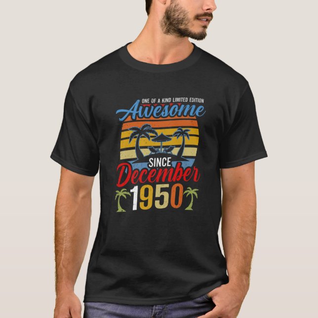 Camiseta Impresionante desde diciembre de 1950 cumpleaños r (Anverso)