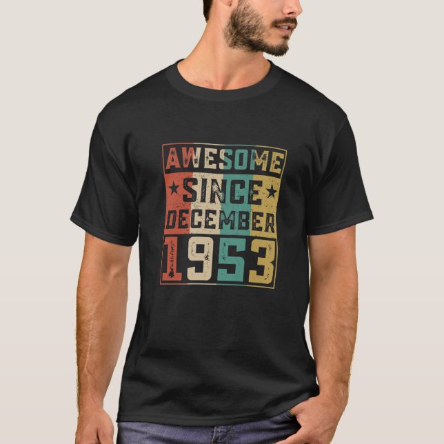 Camiseta Impresionante Desde Diciembre De 1953 68ª Retro De (Anverso)