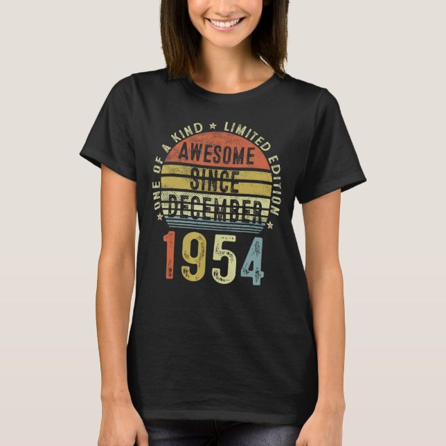 Camiseta Impresionante desde diciembre de 1954 68 años de e (Anverso)