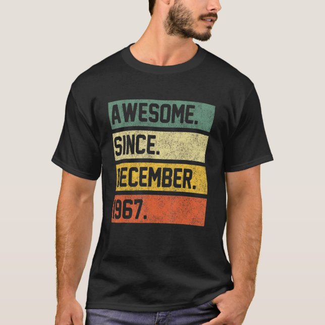 Camiseta Impresionante desde diciembre de 1967 55 años de e (Anverso)