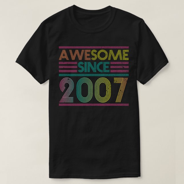 Camiseta Impresionante desde el cumpleaños 2007, divertida  (Diseño del anverso)