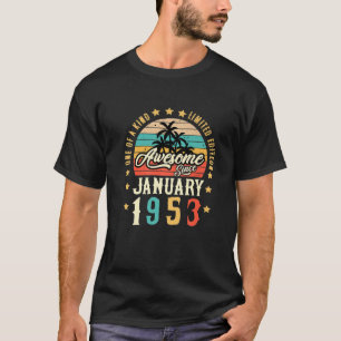 Camiseta Impresionante Desde Enero De 1953 Vintage 69º Cump