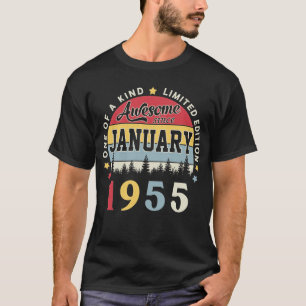 Camiseta Impresionante desde enero de 1955 cumpleaños retr