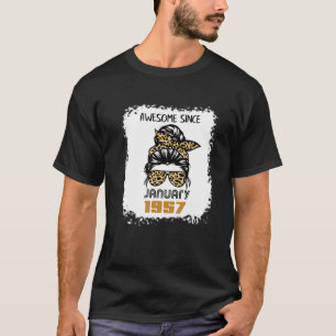 Camiseta Impresionante Desde Enero De 1957 65º Cumpleaños D