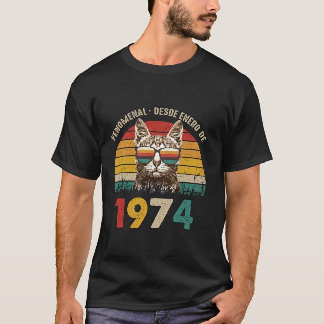 Camiseta Impresionante desde enero de 1974 50 cumpleaños es (Anverso)