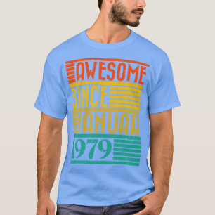 Camiseta Impresionante desde enero de 1979 45 años de edad