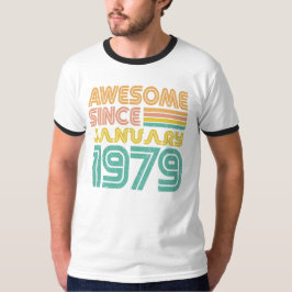 Camiseta Impresionante desde enero de 1979, Año de nacimien