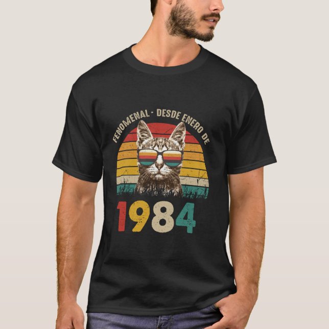 Camiseta Impresionante desde enero de 1984 40º cumpleaños d (Anverso)