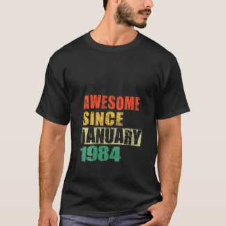 Camiseta Impresionante desde enero de 1984 40 años de edad