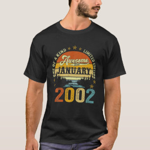 Camiseta Impresionante Desde Enero De 2002 Vintage 20 Cumpl