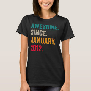 Camiseta Impresionante desde enero de 2012 11º cumpleaños 1