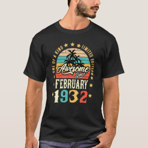 Camiseta Impresionante desde febrero de 1932 Vieja 90 cumpl
