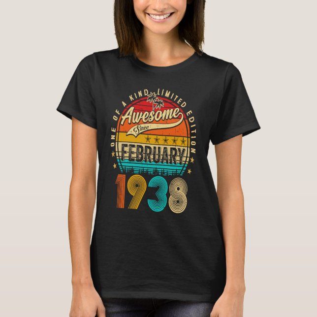 Camiseta Impresionante desde febrero de 1938 85 años de eda (Anverso)